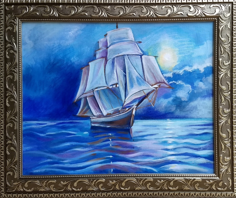 White sail by artist Anastasia Shimanskaya